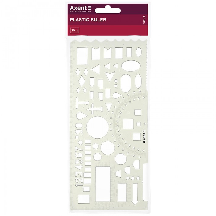 Лінійка-трафарет "Офіцерська" 20см. 7801-A