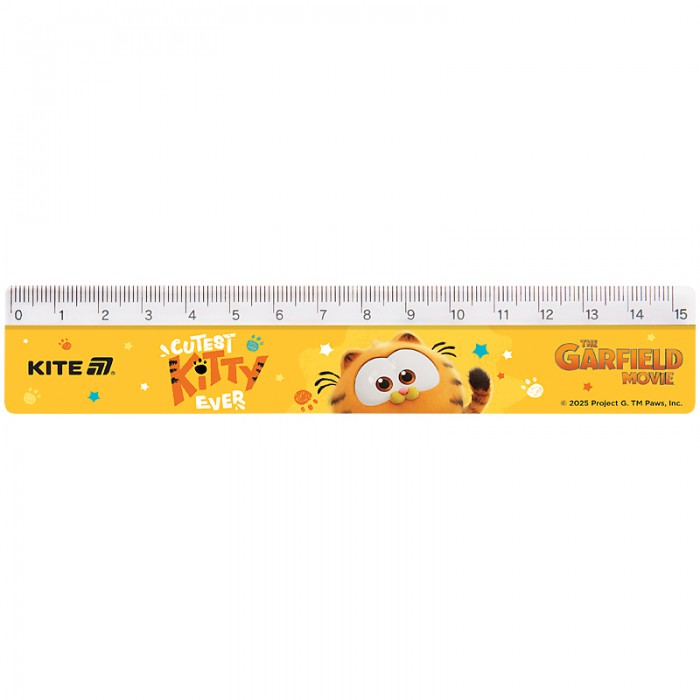Лінійка пластикова 15см Garfield 