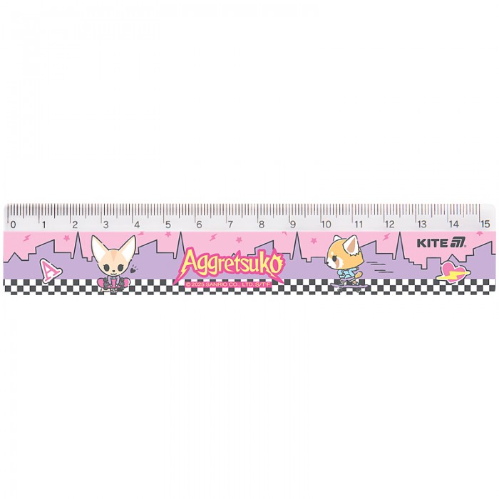 Лінійка пластикова 15см Aggretsuko