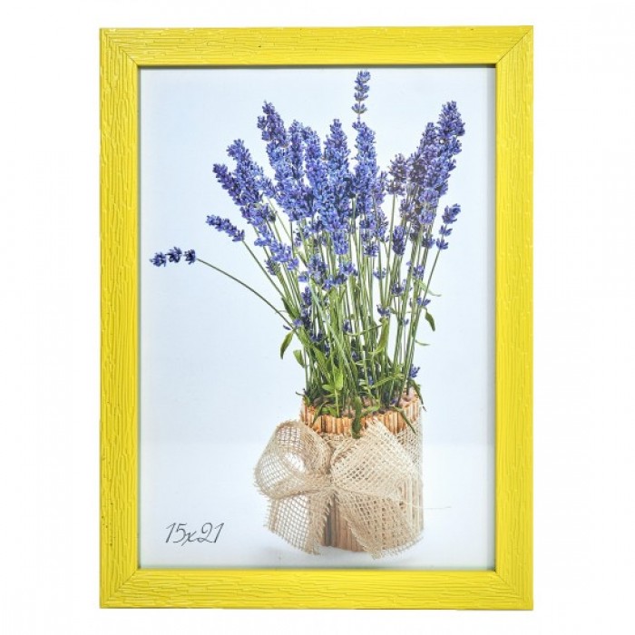 Фоторамка 15х21см. (жовтий) рифлений