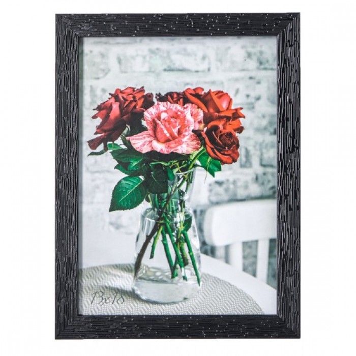 Фоторамка 13х18см. (чорний) рифлений