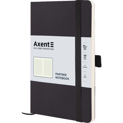 Книга записна Partner Soft Skin 125х195мм (чорний/клітинка) 8616-01-a
