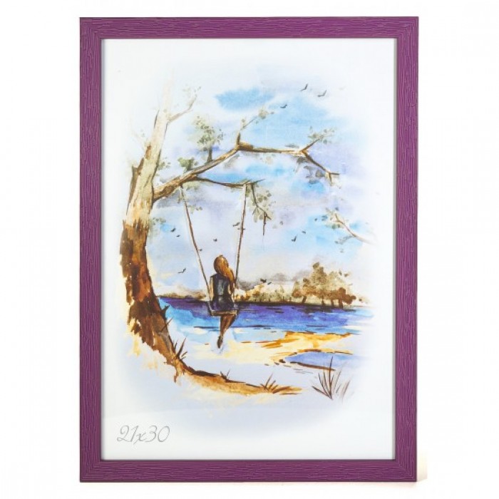 Фоторамка 21х30см. (фіолетовий) рифлений