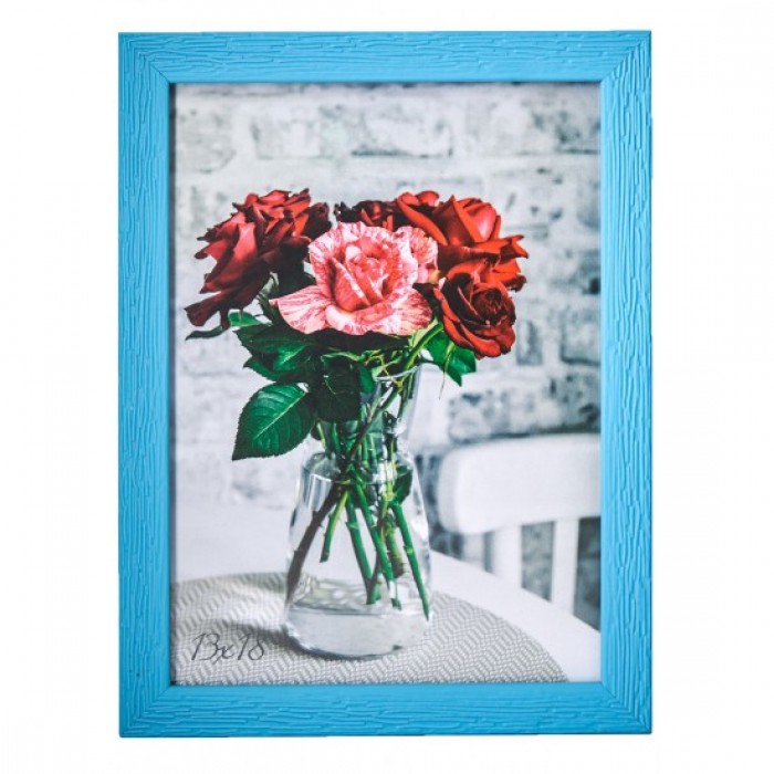 Фоторамка 13х18см. (блакитний) рифлений