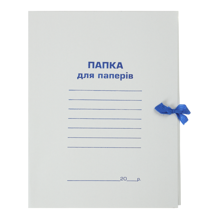 Папка на зав'язках картонна цільнокроєна А4  bm.3357