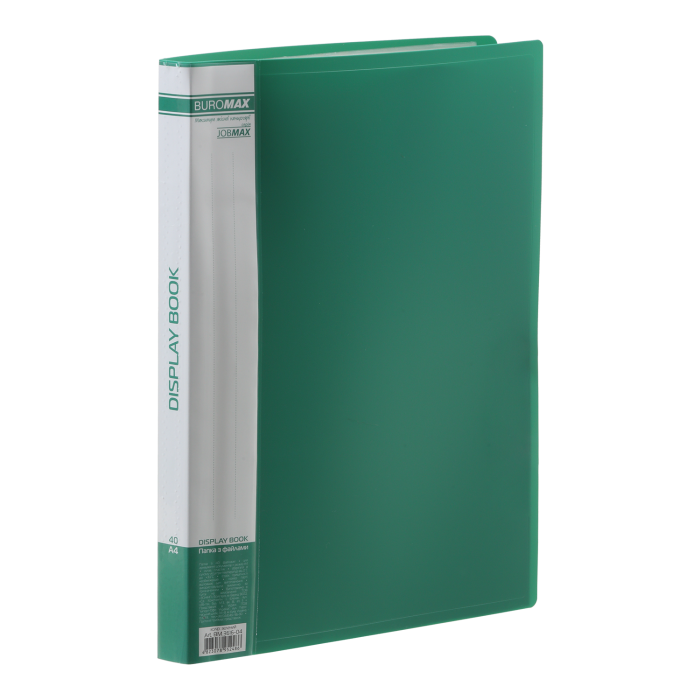 Папка з 40 файлами А4, Jobmax (зелений) bm.3616-04