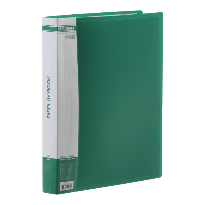 Папка с 60 файлами А4, Jobmax (зеленый) bm.3621-04