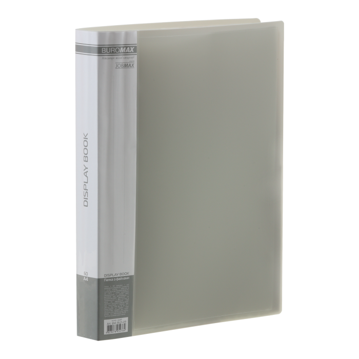 Папка с 60 файлами А4, Jobmax (серый) bm.3621-09