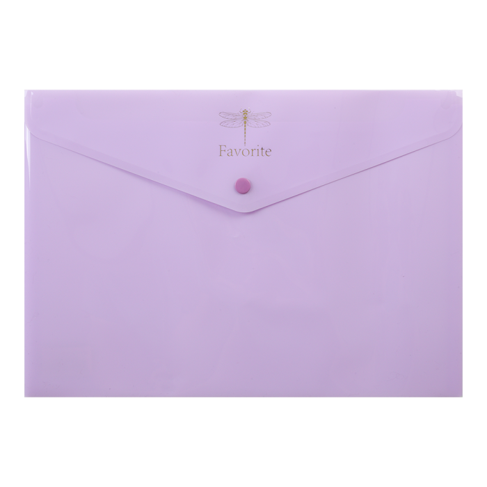 Папка-конверт на кнопці А4 Favorite Pastel (бузковий) BM.3953-26
