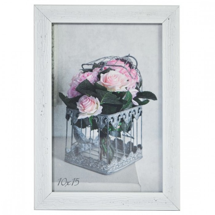 Фоторамка 10х15см. (білий) рифлений