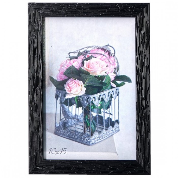 Фоторамка 10х15см. (чорний) рифлений