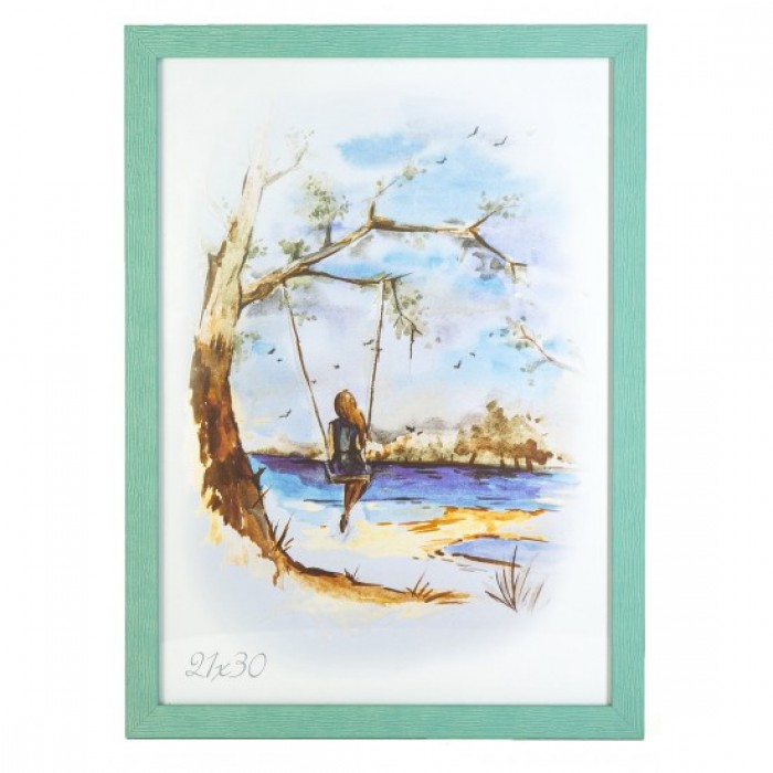 Фоторамка 21х30см. (м'ятний) рифлений