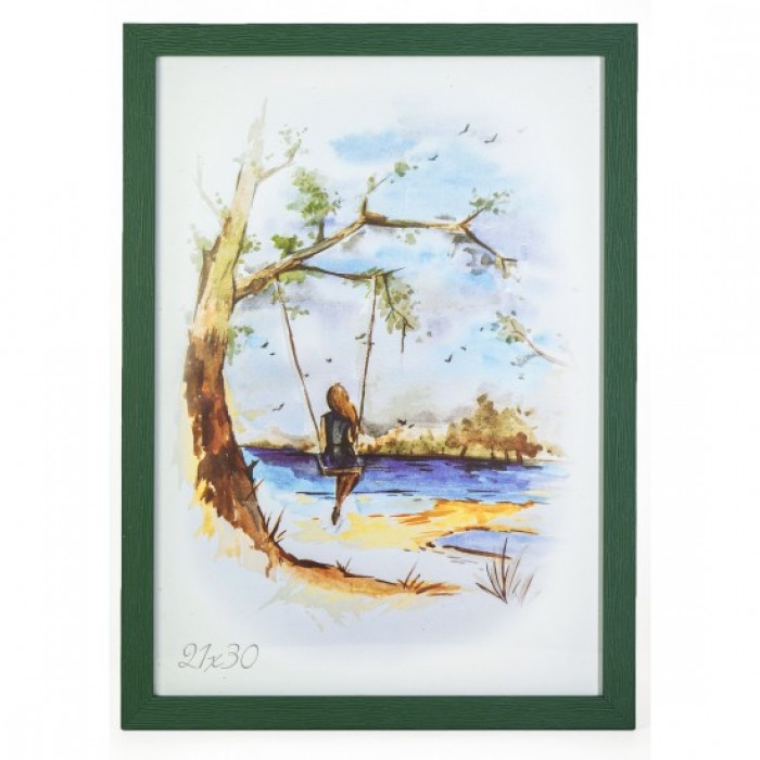 Фоторамка 21х30см. (зелений) рифлений