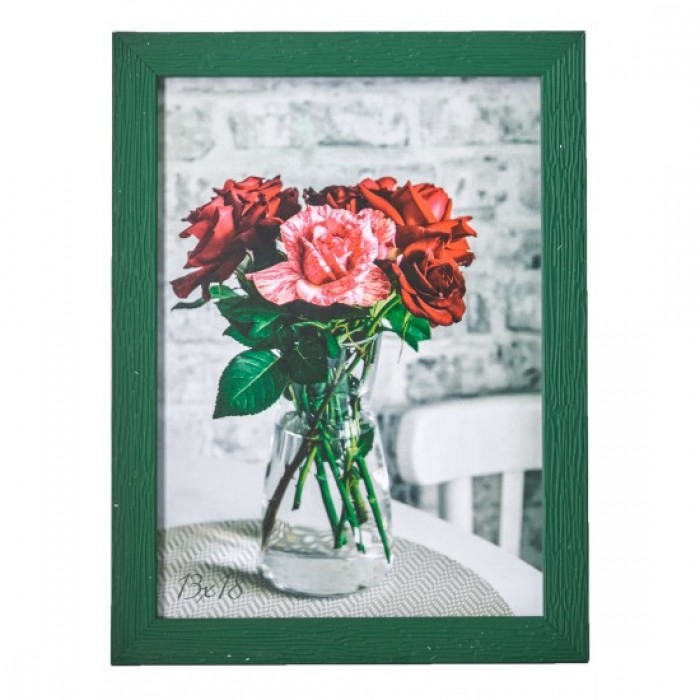 Фоторамка 13х18см. (зелений) рифлений