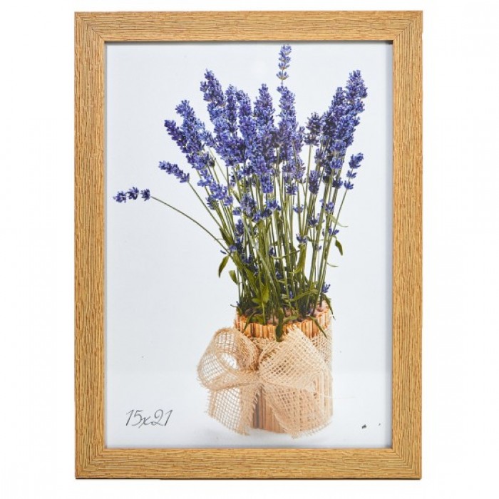 Фоторамка 15х21см. (світле дерево) рифлений