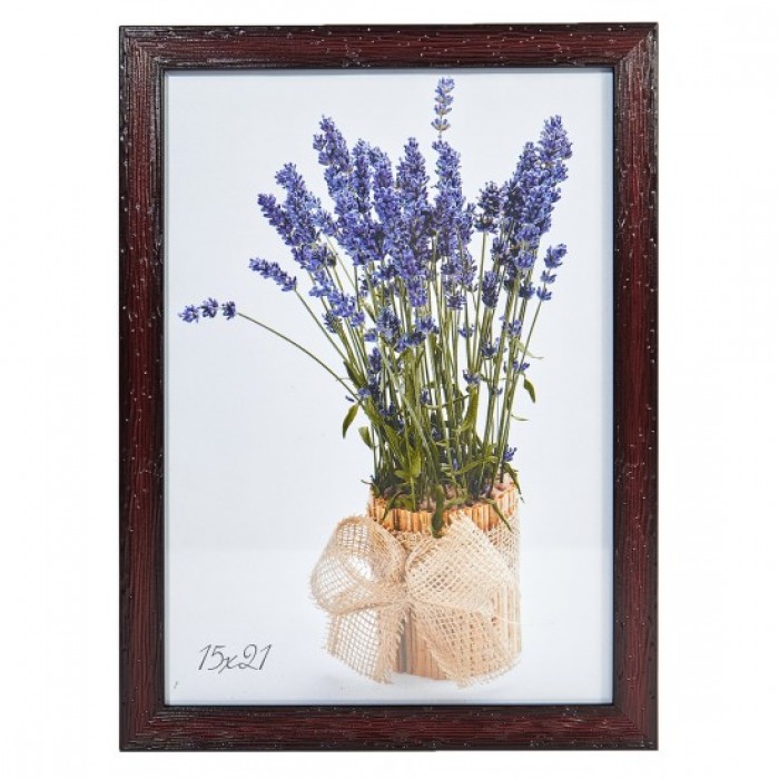 Фоторамка 15х21см. (темне дерево) рифлений