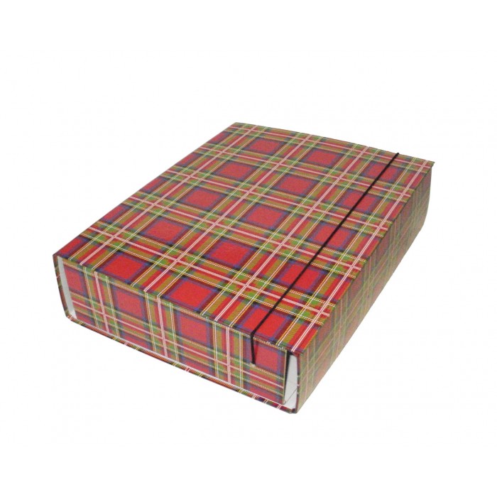 Папка-короб на гумці РР А4, 80мм (шотландка) 
