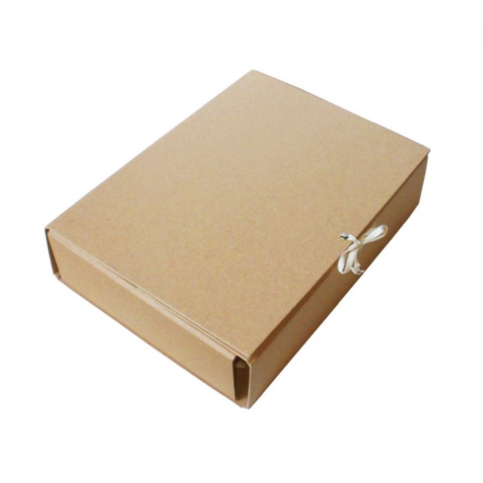 Папка-короб на зав'язках АРХІВО карт. А4, 60мм. крафт