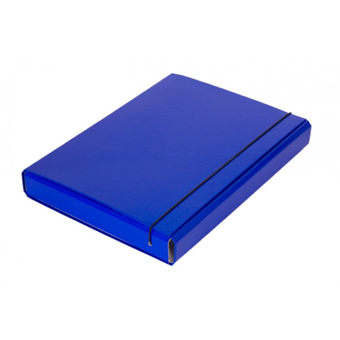 Папка-короб на гумці РР А4, 60мм (синій) 
