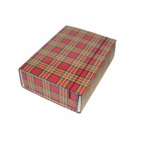 Папка-короб на гумці РР А4, 100мм (шотландка) 