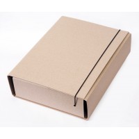 Папка-короб на гумці ECO А4, 80мм, крафт