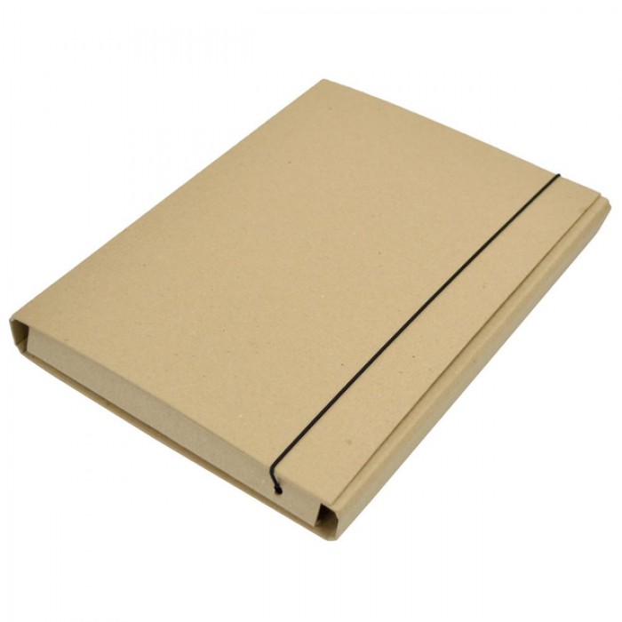 Папка-короб архівна на гумці А4, 20мм, крафт