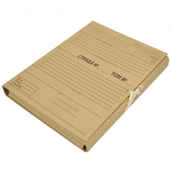 Папка-короб для нотаріусів архівна на зав'язках А4, 20мм. 