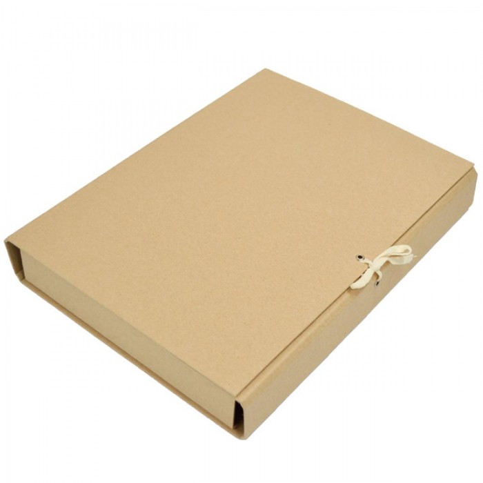 Папка-короб архівна на зав'язках А4, 40мм. крафт