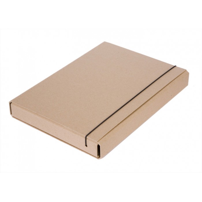 Папка-короб на гумці ECO А4, 40мм, крафт