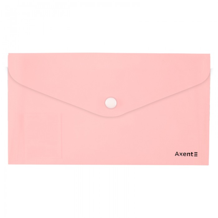 Папка-конверт на кнопке DL Pastelini (розовый) 1414-10-A