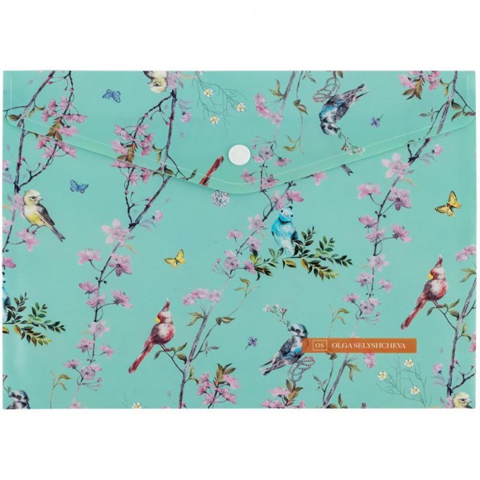 Папка-конверт на кнопке А4+ Olga Selyshcheva, Spring