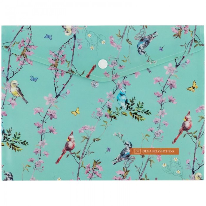 Папка-конверт на кнопці А5+ Olga Selyshcheva, Spring