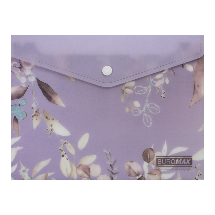Папка-конверт на кнопке Arabeski А5 (сливовый)