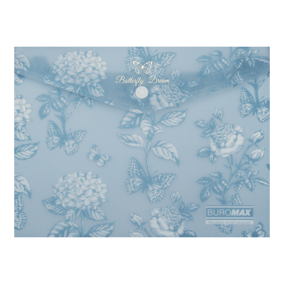 Папка-конверт на кнопке Arabeski А5 (сине-серый)