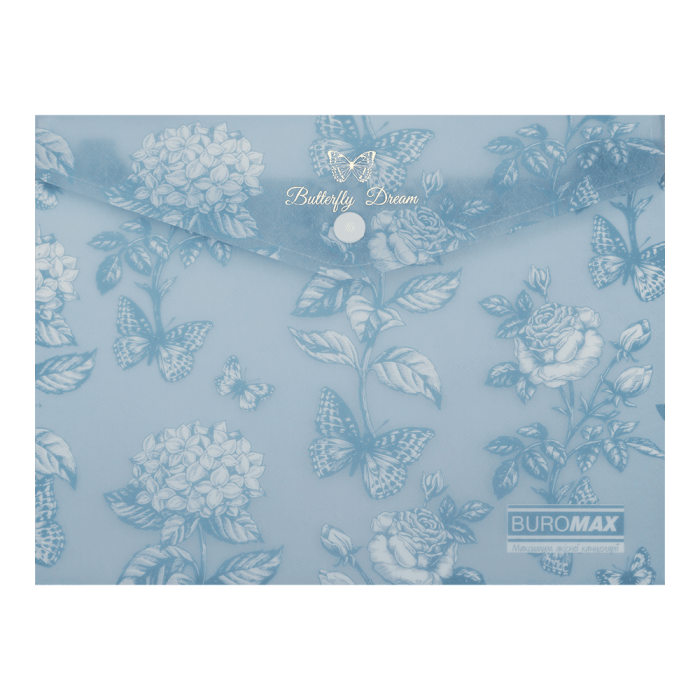 Папка-конверт на кнопке Arabeski А5 (сине-серый)