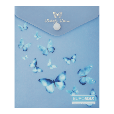 Папка-конверт на кнопке А6 Arabeski (синий-электрик)