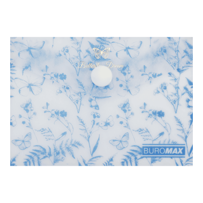 Папка-конверт на кнопці А7 Arabeski (блакитний)