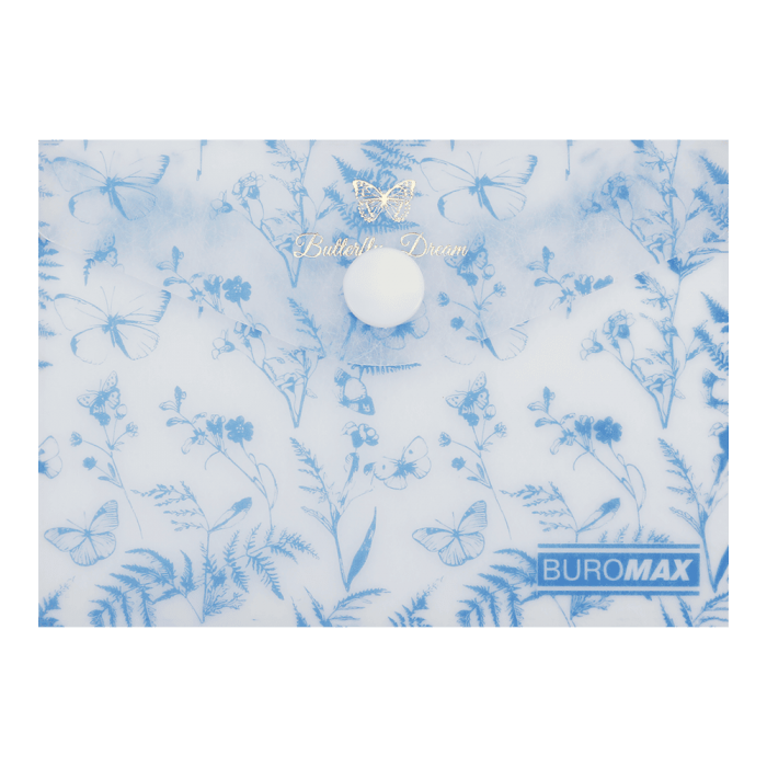 Папка-конверт на кнопке А7 Arabeski (голубой)