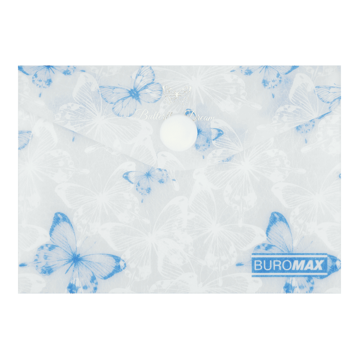 Папка-конверт на кнопке А7 Arabeski (белый перламутр)