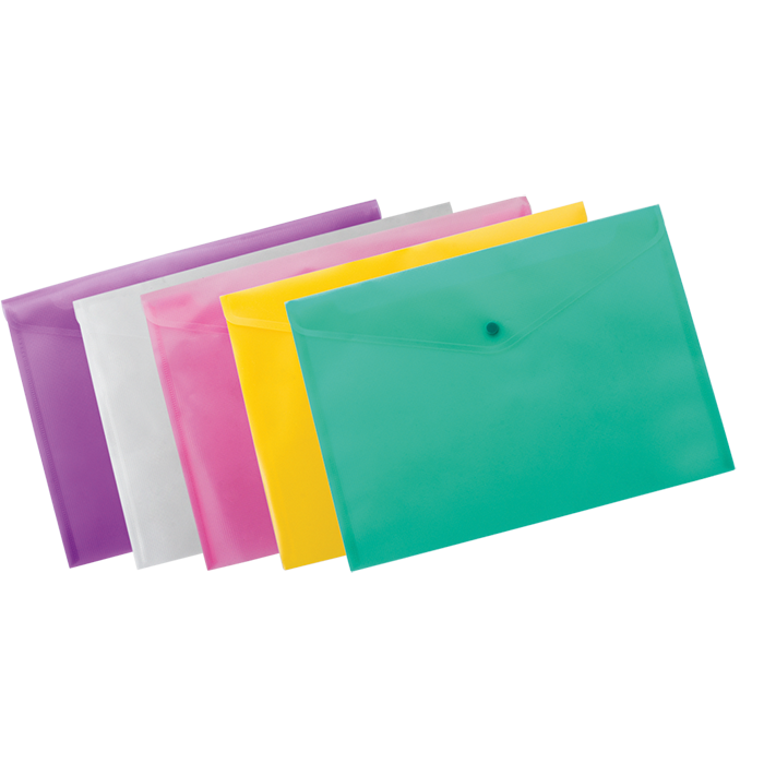 Папка-конверт на кнопці А4 (асорті) bm.3926-99