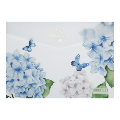 Папка-конверт на кнопке Arabeski А4 (прозрачный)