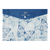 Папка-конверт на кнопке Arabeski А4 (синий)