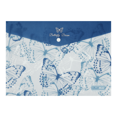 Папка-конверт на кнопке Arabeski А4 (синий)