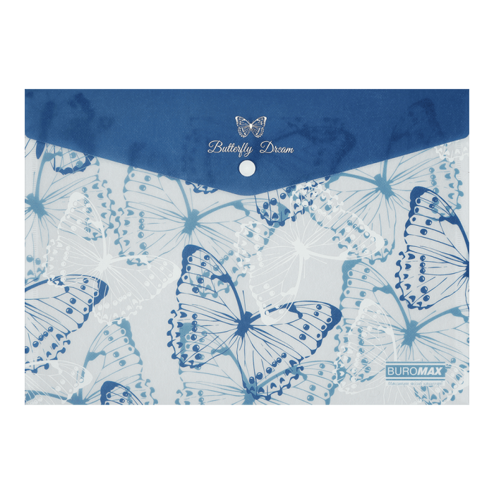 Папка-конверт на кнопке Arabeski А4 (синий)