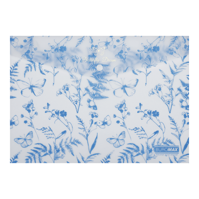 Папка-конверт на кнопке Arabeski А4 (голубой)