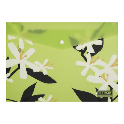 Папка-конверт на кнопке Arabeski А4 (салатовый)