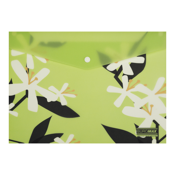 Папка-конверт на кнопке Arabeski А4 (салатовый)