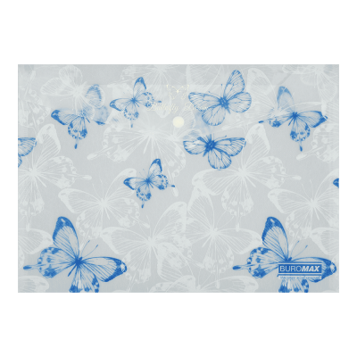 Папка-конверт на кнопке Arabeski А4 (белый перламутр)