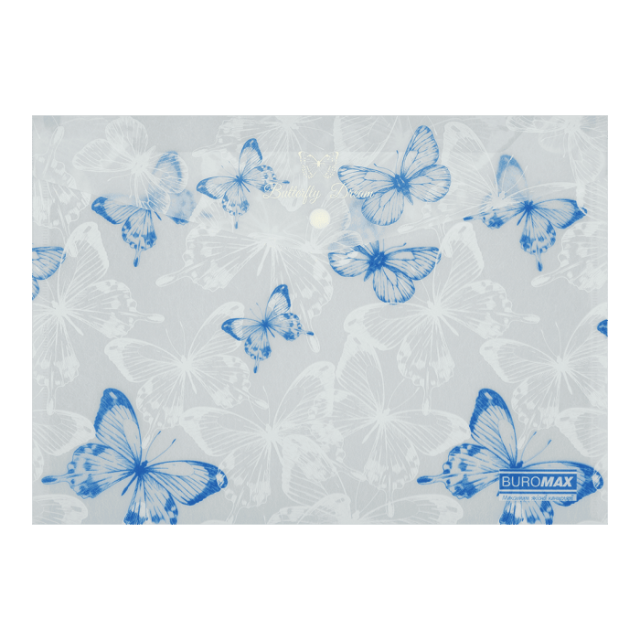 Папка-конверт на кнопке Arabeski А4 (белый перламутр)