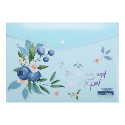 Папка-конверт на кнопке Arabeski А4 (аквамарин)